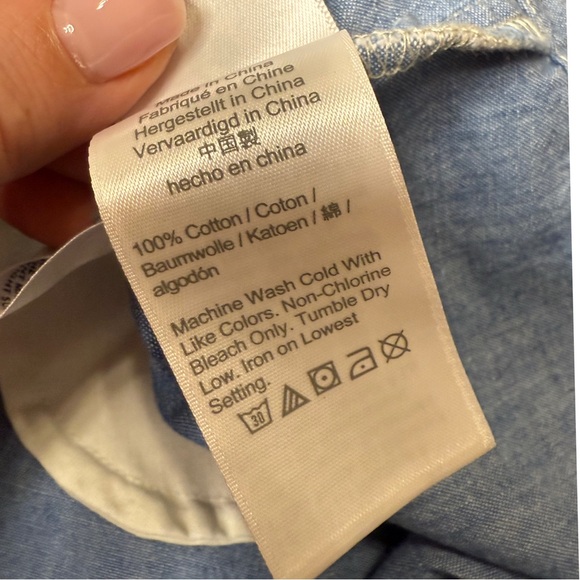 J. Crew Button-back Chambray Shift Dress NWT - Picture 7 of 7